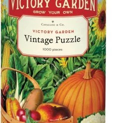 Vintage Puzzel Victory Garden Cavallini & Co - Legpuzzel 1000 Stukjes Tuin/Groenten/Vegetable