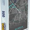 PuzzleWow Puzzel Stadskaart - Almelo - Grijs - Blauw - Legpuzzel - Puzzel 500 Stukjes - Plattegrond - Sinterklaas Cadeautjes - Sinterklaas Voor Grote Kinderen
