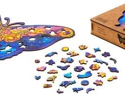 UNIDRAGON Houten Puzzel Dier - Intersterrenstelsel Vlinder - 306 Stukjes - King Size 41x30 Cm -Exporteren puzzels winkel 550x186 2