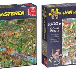 Jan Van Haasteren Puzzelbundel - 2 Stuks - De Vakantiebeurs 1000 Stukjes & Volkstuintjes 1000 -Exporteren puzzels winkel 550x236