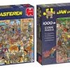 Jumbo Jan Van Haasteren Puzzelvoordeelset De Bloemencorso Puzzel 1000 Stukjes & NK Puzzelen 1000 Stukjes