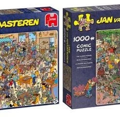 Jumbo Jan Van Haasteren Puzzelvoordeelset De Bloemencorso Puzzel 1000 Stukjes & NK Puzzelen 1000 Stukjes
