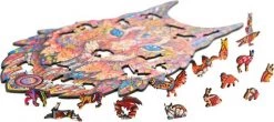 UNIDRAGON Houten Puzzel Dier - Voorzichtige Lynx- 187 Stukjes - Medium 22x33 Cm -Exporteren puzzels winkel 550x246 1