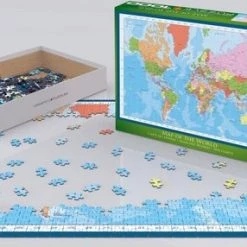 Eurographics Puzzel Map Of The World - 1000 Stukjes -Exporteren puzzels winkel 550x286 1