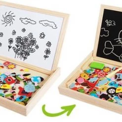 Merkloos Magnetische Verkleed Puzzel & Krijtbord - Alles In 1 Houten Speelbox - Multifunctioneel - 100 Stukken 11 Merkloos Magnetische Verkleed Puzzel & Krijtbord - Alles In 1 Houten Speelbox - Multifunctioneel - 100 Stukken -Exporteren puzzels winkel 550x291