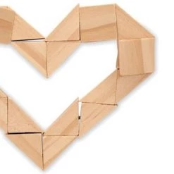 Merkloos Houten Puzzel Met Opbergzakje - Blokpuzzel - Behendigheiddspel - Speelgoed - Hout - Beige - 24 Puzzelstukjes - Schoencadeautjes Sinterklaas