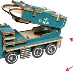 De Bouwplaats Bouwpakket 3D Puzzel Raketvoertuig Van Hout- Kleur -Exporteren puzzels winkel 550x337