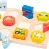 New Classic Toys Houten Geometrische Vormenpuzzel - Voertuigen