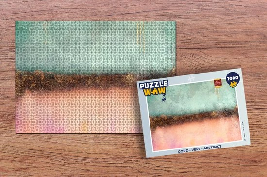 PuzzleWow Puzzel Goud - Verf - Abstract - Groen - Roze - Legpuzzel - Puzzel 1000 Stukjes Volwassenen - Sinterklaas Cadeautjes - Sinterklaas Voor Grote Kinderen 2 PuzzleWow Puzzel Goud - Verf - Abstract - Groen - Roze - Legpuzzel - Puzzel 1000 Stukjes Volwassenen - Sinterklaas Cadeautjes - Sinterklaas Voor Grote Kinderen - Afbeelding 2