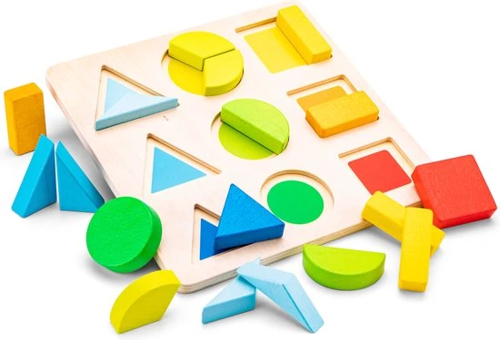New Classic Toys Houten Geometrische Vormenpuzzel 1 New Classic Toys Houten Geometrische Vormenpuzzel