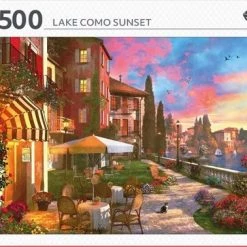 Rebo Productions Rebo Legpuzzel 500 Stukjes - Lake Como Sunset -Exporteren puzzels winkel 550x378 5