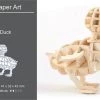 Merkloos Houten Dieren 3D Puzzel - Puzzel - 3D Zelf In Elkaar Zetten - Speelgoed Bouwpakket 4.1 X 3.2 X 4.3 Cm Eendje