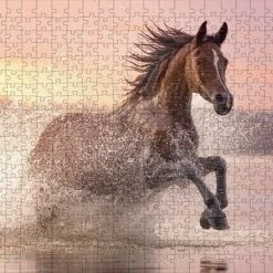 Rebo Productions Rebo Legpuzzel 500 Stukjes - Horse In The Water -Exporteren puzzels winkel 550x385 4