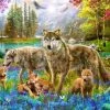 Bluebird Puzzle - Spring Wolf Family - Legpuzzel 1500 Stukjes
