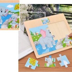 Sara Shop Hout Puzzel Van 12 Stukjes -Legpuzzels - Dier-Panda -Exporteren puzzels winkel 550x389 17