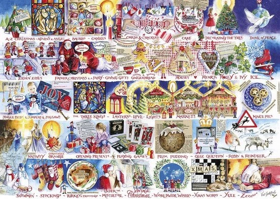 Gibsons Christmas Alphabet Puzzel (1000 Stukjes) 1 Gibsons Christmas Alphabet Puzzel (1000 Stukjes)