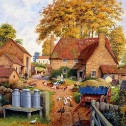Falcon Puzzel Autumn On The Farm - Legpuzzel - 1000 Stukjes -Exporteren puzzels winkel 550x392 16