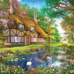 Jumbo Falcon Puzzel Waterside Cottage - Legpuzzel - 1000 Stukjes -Exporteren puzzels winkel 550x392 23