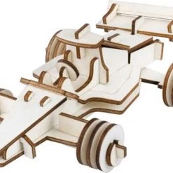 De Bouwplaats Bouwpakket 3D Puzzel Formule 1 Raceauto- Hout