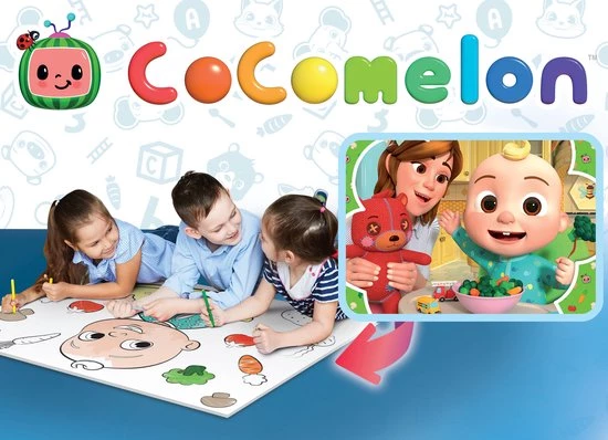 Just Games COCOMELON Vloerpuzzel - Groente Maakt Ons Sterk - 60 Stukjes . Puzzel En Kleurplaat . Formaat 70 50 2 Just Games COCOMELON Vloerpuzzel - Groente Maakt Ons Sterk - 60 Stukjes . Puzzel En Kleurplaat . Formaat 70 50 - Afbeelding 2