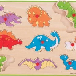Bigjigs Houten Knoppuzzel Dinosaurussen - 9 Stukjes -Exporteren puzzels winkel 550x400 11