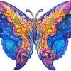 UNIDRAGON Houten Puzzel Dier - Intersterrenstelsel Vlinder - 306 Stukjes - King Size 41x30 Cm