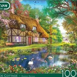 Jumbo Falcon Puzzel Waterside Cottage - Legpuzzel - 1000 Stukjes -Exporteren puzzels winkel 550x404 15