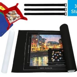 PLAY-IT PLAY IT Puzzelmat XXL 3000 Stuks Oprolbaar - Inclusief Opbergtas, Pomp & Puzzel Bakjes