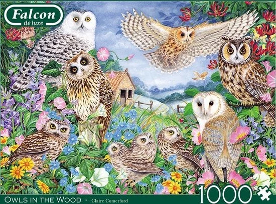 Falcon Puzzel Owls In The Wood - Legpuzzel - 1000 Stukjes 6 Falcon Puzzel Owls In The Wood - Legpuzzel - 1000 Stukjes - Afbeelding 6