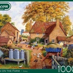 Falcon Puzzel Autumn On The Farm - Legpuzzel - 1000 Stukjes -Exporteren puzzels winkel 550x407 5