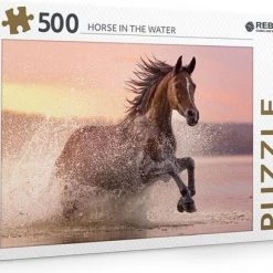Rebo Productions Rebo Legpuzzel 500 Stukjes - Horse In The Water -Exporteren puzzels winkel 550x409 5