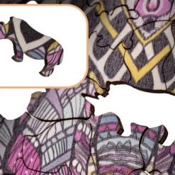 Merkloos Olifant A3 Houten Legpuzzel Houten Puzzel Voor Volwassenen - Jigsaw Puzzels - Wooden Puzzle - Dierenpuzzel Hout Moeilijkheidsgraad 5A -Exporteren puzzels winkel 550x412 17