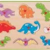 Bigjigs Houten Knoppuzzel Dinosaurussen - 9 Stukjes