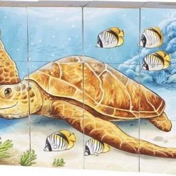 Goki Blokkenpuzzel Australische Dieren 14 Cm Hout 12-delig