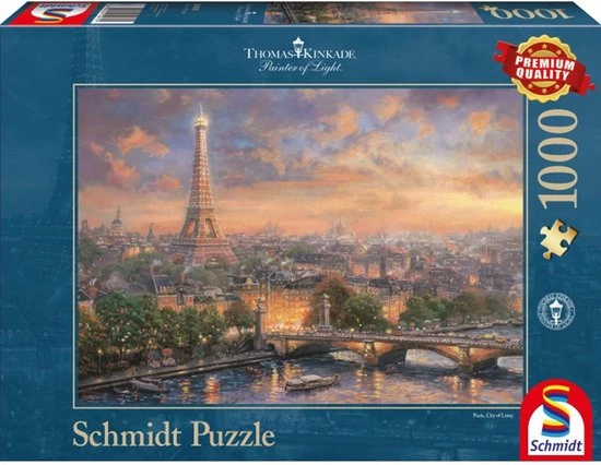 Schmidt Parijs, Stad Van De Liefde, 1000 Stukjes - Puzzel - 12+ 1 Schmidt Parijs, Stad Van De Liefde, 1000 Stukjes - Puzzel - 12+