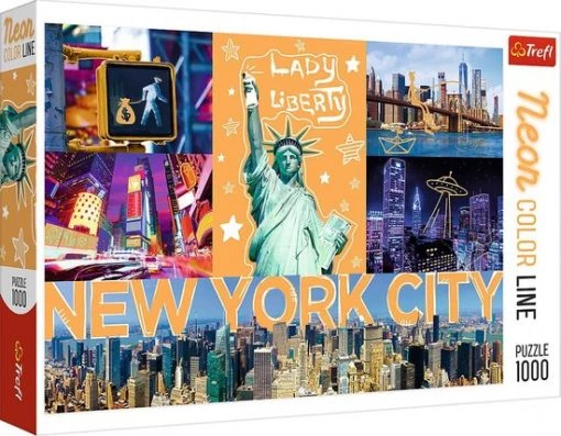 Trefl Puzzel - Puzzel 1000 Stukjes - Legpuzzel Voor Volwassenen - New York - Neon Editie -Exporteren puzzels winkel 550x428 1