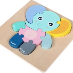 Speelgoed Houten Peuterpuzzels Set - Olifant En Tijger - Grote Extra Dikke Stukken - Vroege Educatieve Ontwikkeling - Jongens En Meisjes - Kinderen - 2 Jaar - Gift - Cadeau - 4yourkids -Exporteren puzzels winkel 550x431 3