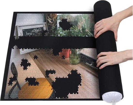 Merkloos Puzzelmat XL - Puzzel Opbergsysteem - Rolmat - Puzzelrol - 1500 Stukjes - 66x117cm 3 Merkloos Puzzelmat XL - Puzzel Opbergsysteem - Rolmat - Puzzelrol - 1500 Stukjes - 66x117cm - Afbeelding 3