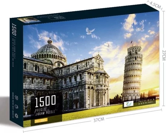 Happy Puzzle Jigsaw Legpuzzel - Toren Van Pisa - Puzzel 1500 Stukjes Volwassenen - Kerst Cadeautje - Met Extra Voorbeeldposter - Museum Puzzel - 80*60 Cm 10 Happy Puzzle Jigsaw Legpuzzel - Toren Van Pisa - Puzzel 1500 Stukjes Volwassenen - Kerst Cadeautje - Met Extra Voorbeeldposter - Museum Puzzel - 80*60 Cm - Afbeelding 10