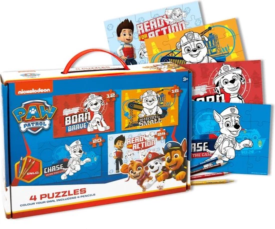 Spin Master Paw Patrol Kleur Je Eigen 4 Verschillende Legpuzzels In Koffer 20x28cm 1 Spin Master Paw Patrol Kleur Je Eigen 4 Verschillende Legpuzzels In Koffer 20x28cm