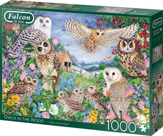 Falcon Puzzel Owls In The Wood - Legpuzzel - 1000 Stukjes 5 Falcon Puzzel Owls In The Wood - Legpuzzel - 1000 Stukjes - Afbeelding 5