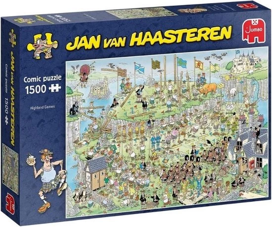 Jumbo Jan Van Haasteren Puzzelbundel - 2 Stuks - Taarten Toernooi 1500 Stukjes & Highland Games 1500 Stukjes 6 Jumbo Jan Van Haasteren Puzzelbundel - 2 Stuks - Taarten Toernooi 1500 Stukjes & Highland Games 1500 Stukjes - Afbeelding 6