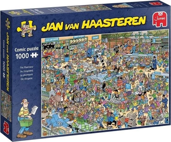 Jumbo Jan Van Haasteren - De Wijnmakerij 3000 Stukjes & Speelgoedwinkel 1000 Stukjes & Drogisterij 1000 9 Jumbo Jan Van Haasteren - De Wijnmakerij 3000 Stukjes & Speelgoedwinkel 1000 Stukjes & Drogisterij 1000 - Afbeelding 9