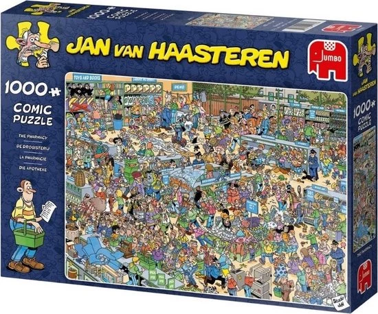 Jumbo Jan Van Haasteren - De Wijnmakerij 3000 Stukjes & Speelgoedwinkel 1000 Stukjes & Drogisterij 1000 10 Jumbo Jan Van Haasteren - De Wijnmakerij 3000 Stukjes & Speelgoedwinkel 1000 Stukjes & Drogisterij 1000 - Afbeelding 10