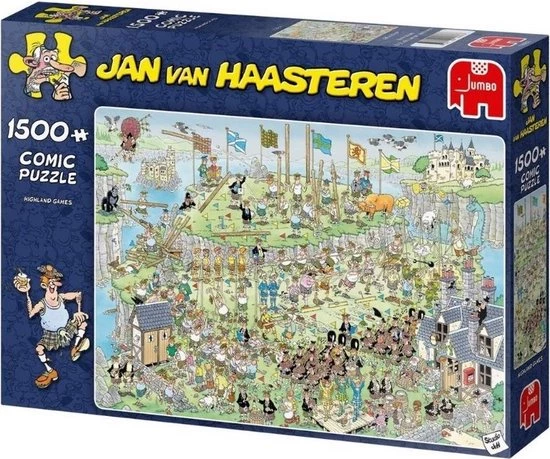 Jumbo Jan Van Haasteren Puzzelbundel - 2 Stuks - Taarten Toernooi 1500 Stukjes & Highland Games 1500 Stukjes 7 Jumbo Jan Van Haasteren Puzzelbundel - 2 Stuks - Taarten Toernooi 1500 Stukjes & Highland Games 1500 Stukjes - Afbeelding 7