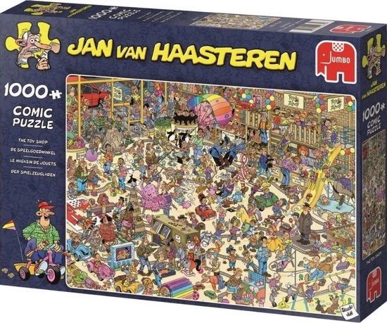 Jumbo Jan Van Haasteren - De Wijnmakerij 3000 Stukjes & Speelgoedwinkel 1000 Stukjes & Drogisterij 1000 6 Jumbo Jan Van Haasteren - De Wijnmakerij 3000 Stukjes & Speelgoedwinkel 1000 Stukjes & Drogisterij 1000 - Afbeelding 6