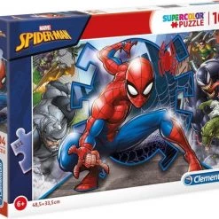 Clementoni Kinderpuzzels - Spider-Man, Legpuzzel 48X33 Cm Karton Van 3X48 Stukjes, 6+ Jaar - 27116