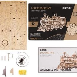 Robotime Vitafa Locomotief - Houtpuzzel - 3D Puzzel - Modelbouw - Trein - Hout - DIY -Exporteren puzzels winkel 550x469 2