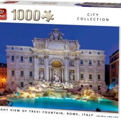 King Legpuzzel Night View Of Trevi Fountain Rome 1000 Stukjes