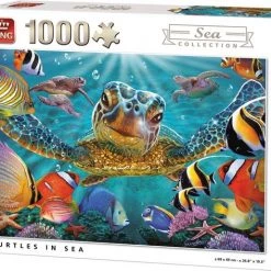 King Puzzel 1000 Stukjes (68 X 49 Cm) - Schildpad - Legpuzzel - Dieren